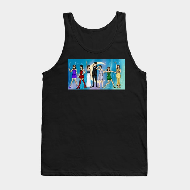 Tuxedo Majima and the Sailor Hostesses Tank Top by Blackmoonrose13